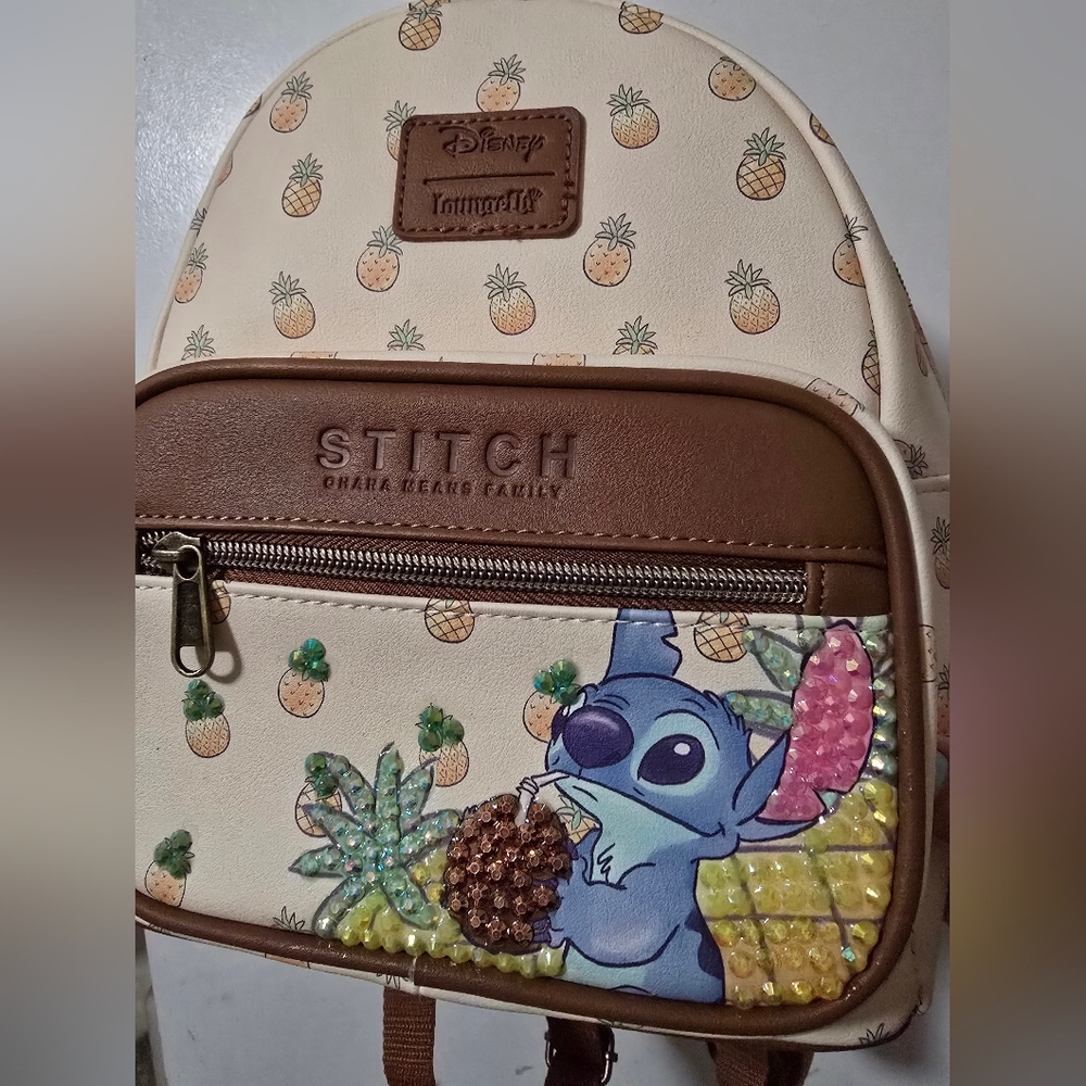 Custom Bedazzled Stitch Backpack - image 1